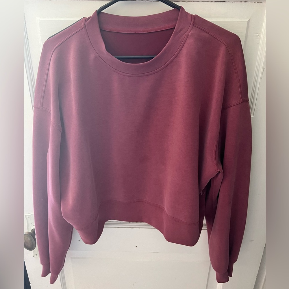 Soft stream perfectly oversized cropped crew